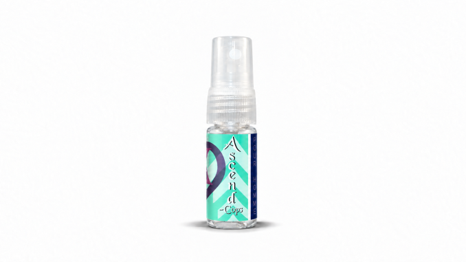 Ascend XS Cops pheromone spray bottle on a white background