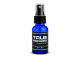 TRUE Alpha pheromone spray bottle for men, featuring cobalt-blue glass, a black spray cap, and a black label with green accents on a white background.