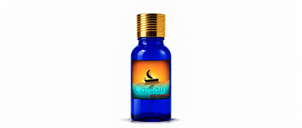 Pheromone Treasures Captain Oil Version bottle on white background