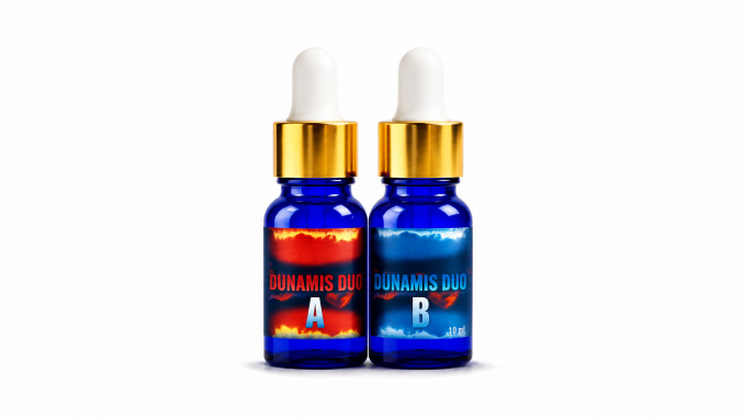 Pheromone Treasures Dunamis Duo A and B pheromone bottles