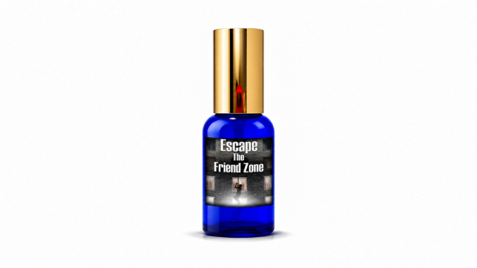 Pheromone Treasures Escape the Friend Zone pheromone spray bottle