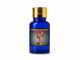 Blue Grail of Affection pheromone oil bottle with gold cap on a white background