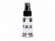 Apex TKO pheromone spray for men in a clear 10 mL glass bottle with a black spray atomizer, transparent cap, and white T.K.O. label against a white background.