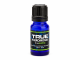 TRUE Alpha pheromone oil for men in a 10 mL cobalt-blue glass bottle with a black ribbed cap and black label featuring green accents.