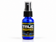 True Radiance Pheromones 30ml blue spray bottle with black cap and yellow-accented label on white background.
